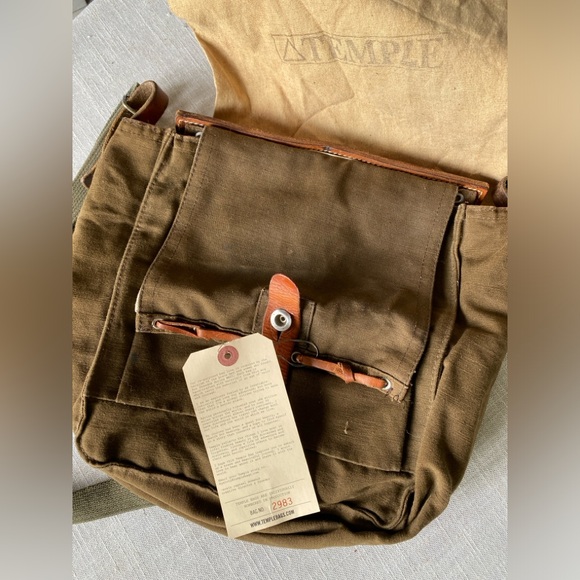Temple Bag Company - Army Green Messenger Bag No. 2983 -...